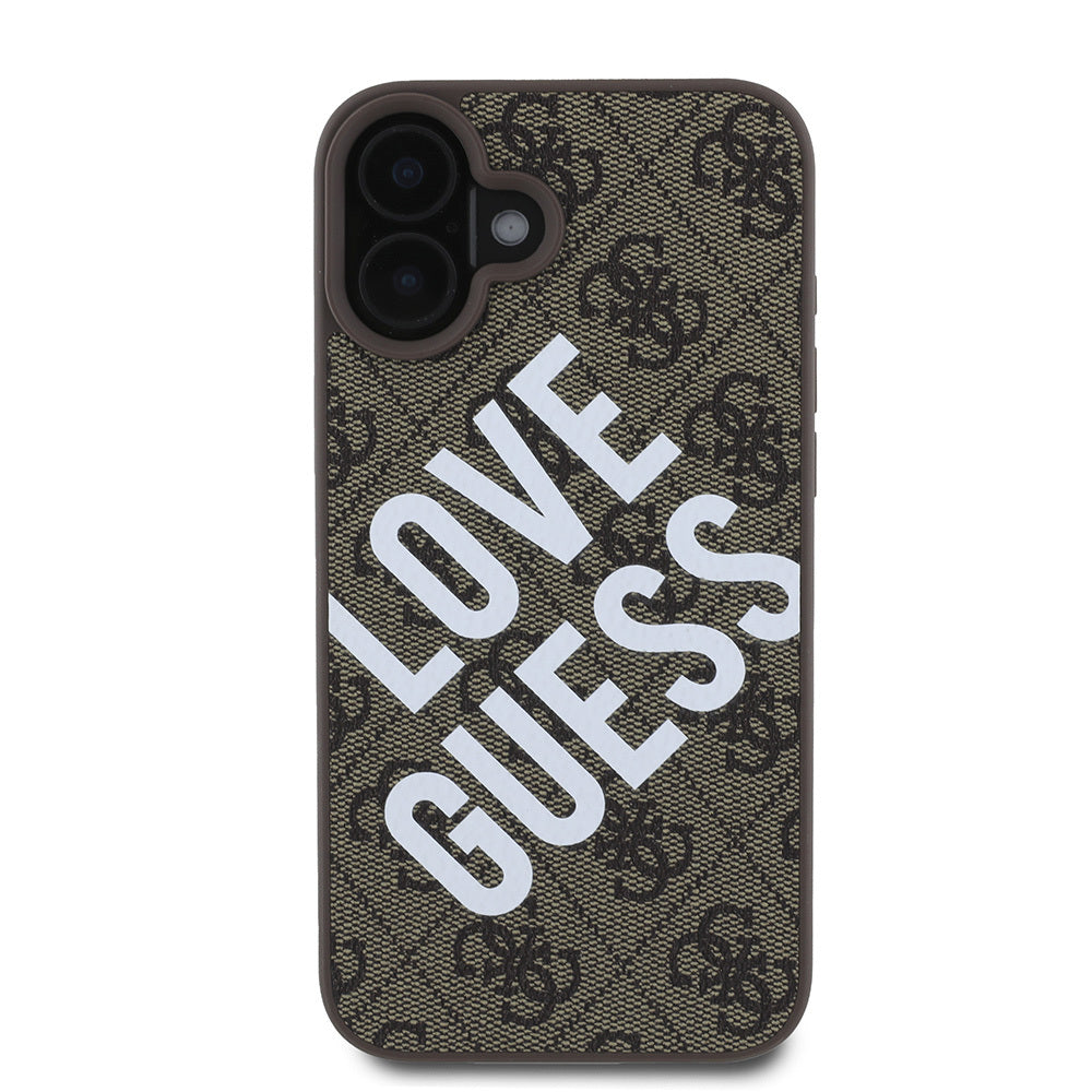 Apple iPhone 16 Plus Case Guess Original Licensed Big Love Guess Cover Brown