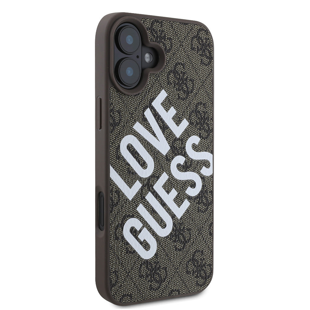 Apple iPhone 16 Plus Case Guess Original Licensed Big Love Guess Cover Brown