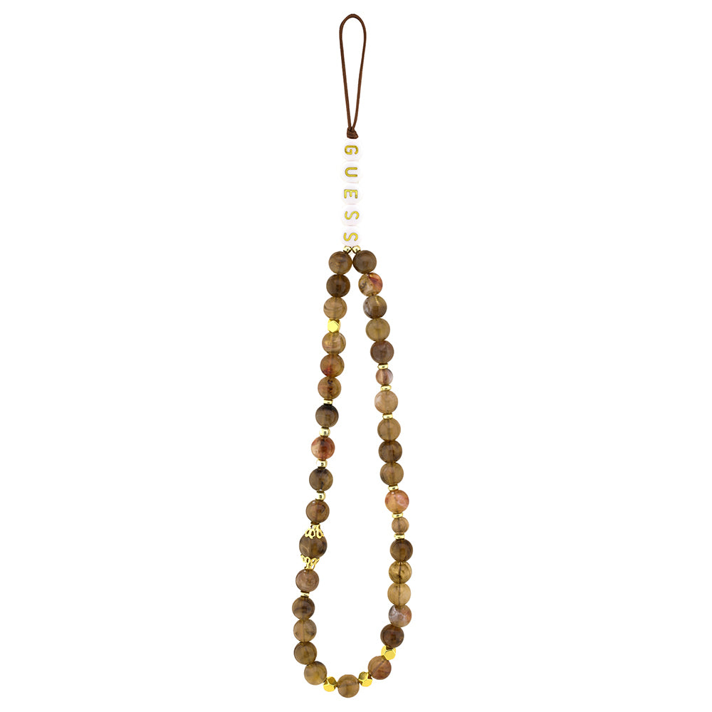 Apple iPhone 16 Plus Kılıf Guess Orjinal Lisanslı M-safe Şarj Özellikli PU Deri Bilek Askı İpli Yazı Logolu Kapak Pembe