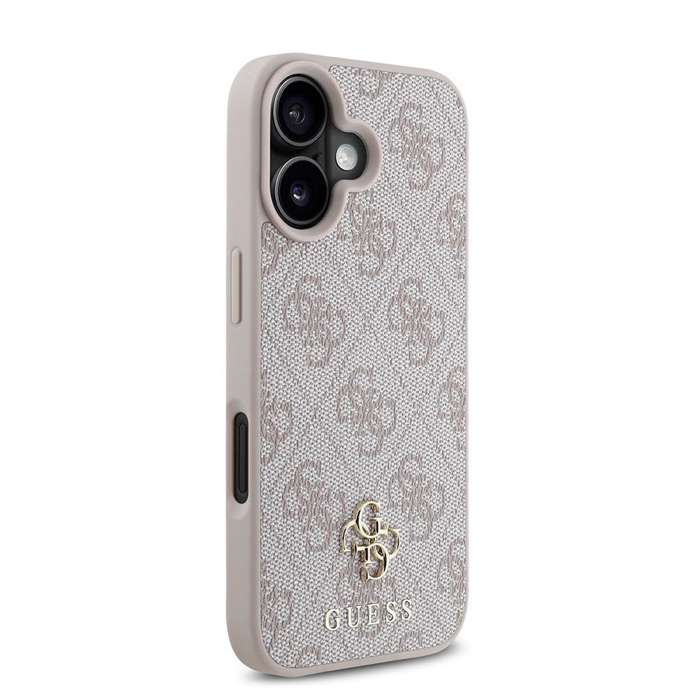 Apple iPhone 16 Plus Case Guess Original Licensed M-safe Charging Feature Small 4G Classic Cover Brown