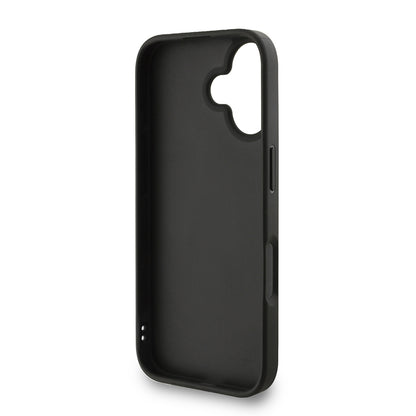 Apple iPhone 16 Plus Kılıf Guess Orjinal Lisanslı PU Deri Bilek Askı İpli Metal Büyük 4G ve Yazı Logolu Kapak Pembe