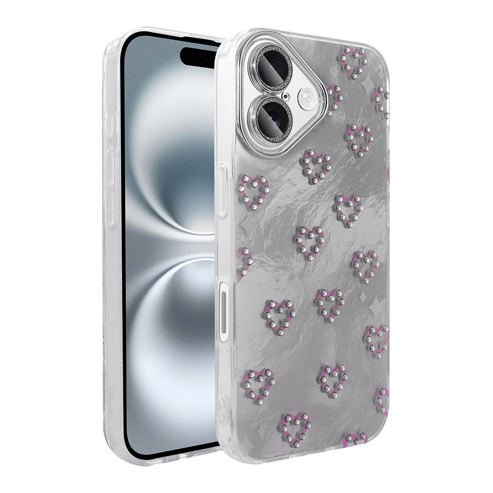 Apple iPhone 16 Plus Case Camera Protection Figured Zore Ponti Silicone Cover White 