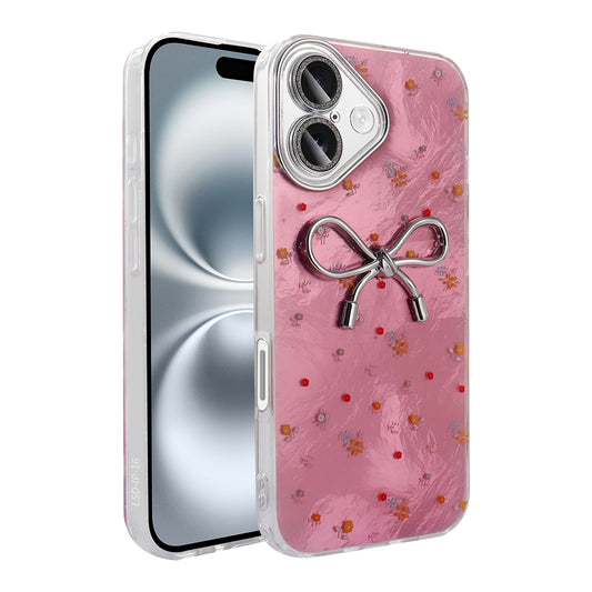 Apple iPhone 16 Plus Case Camera Protection Figured Zore Ponti Silicone Cover Light Pink 