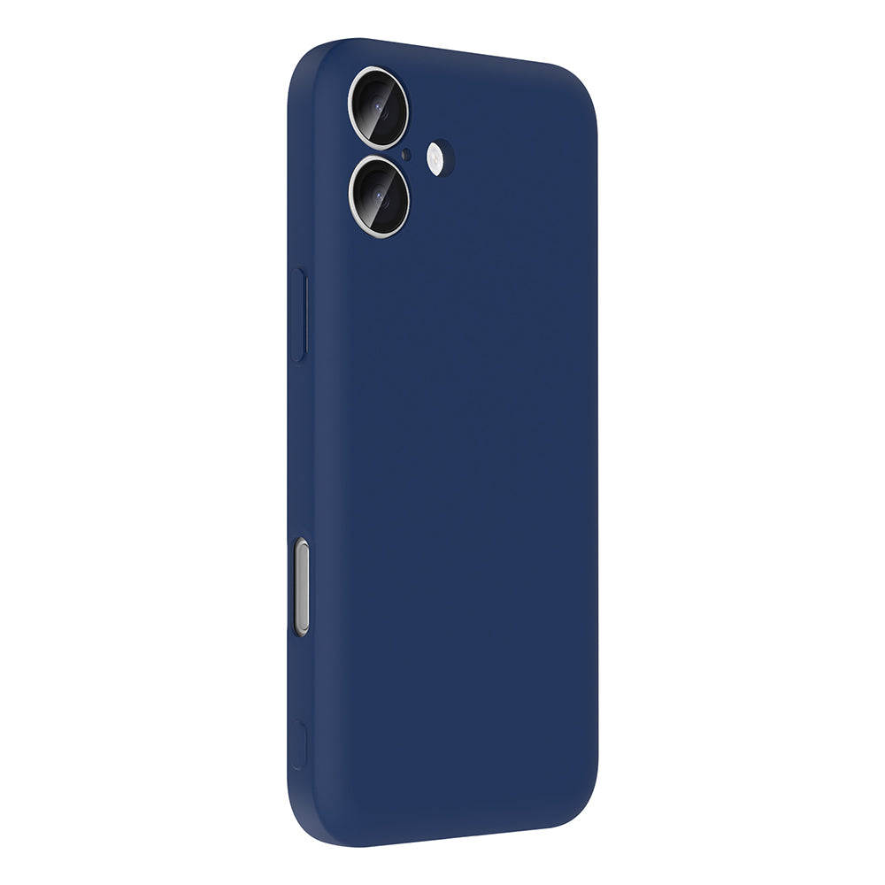 Apple iPhone 16 Plus Case with Camera Protection and Card Holder Zore Vitra Cover Navy Blue