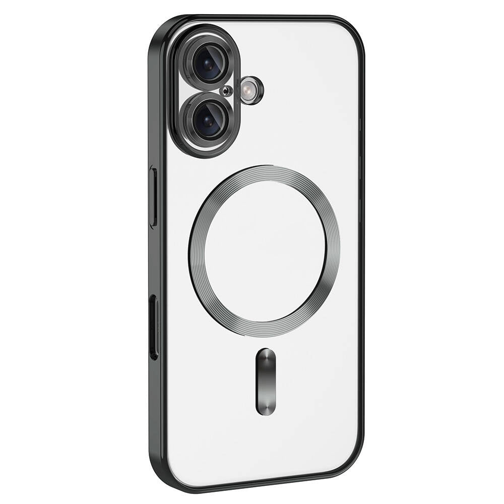 Apple iPhone 16 Plus Case Camera Protection M-safe Wireless Charging Feature Zore Demre Cover Lilac 