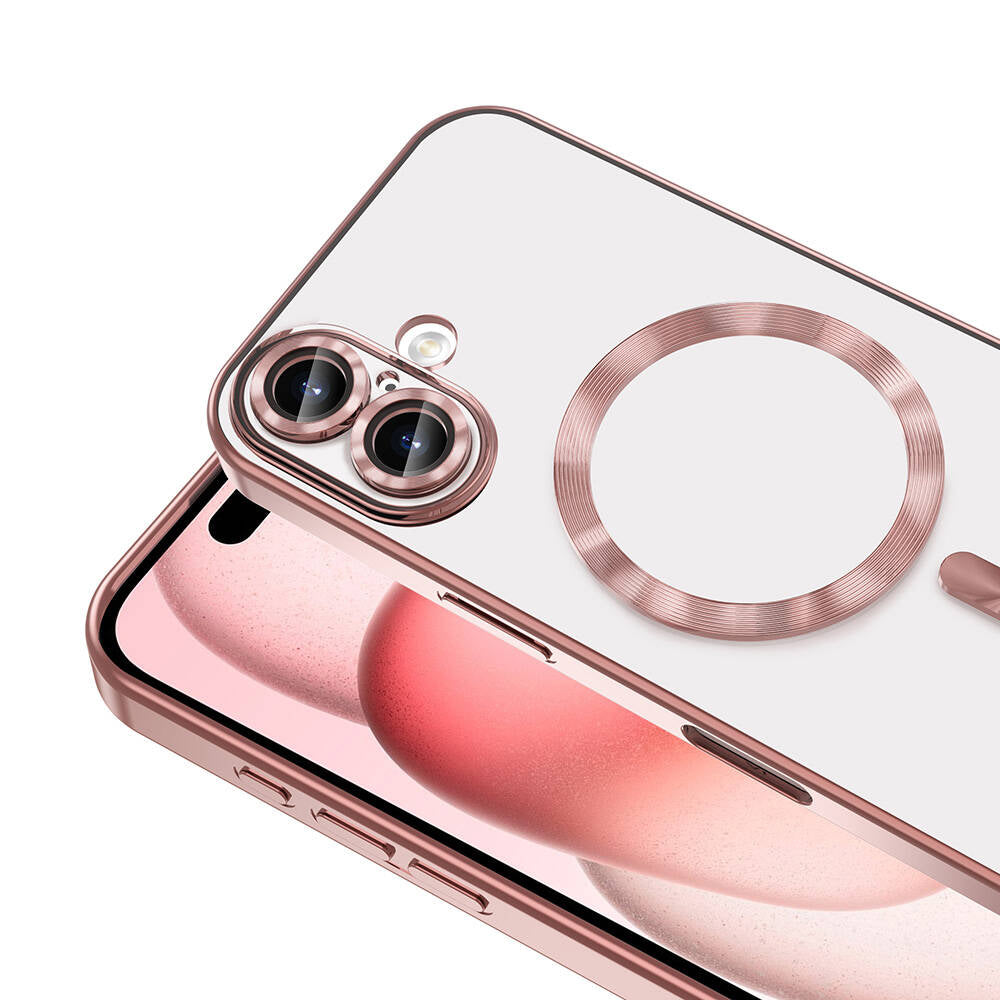 Apple iPhone 16 Plus Case Camera Protection M-safe Wireless Charging Feature Zore Demre Cover Lilac 