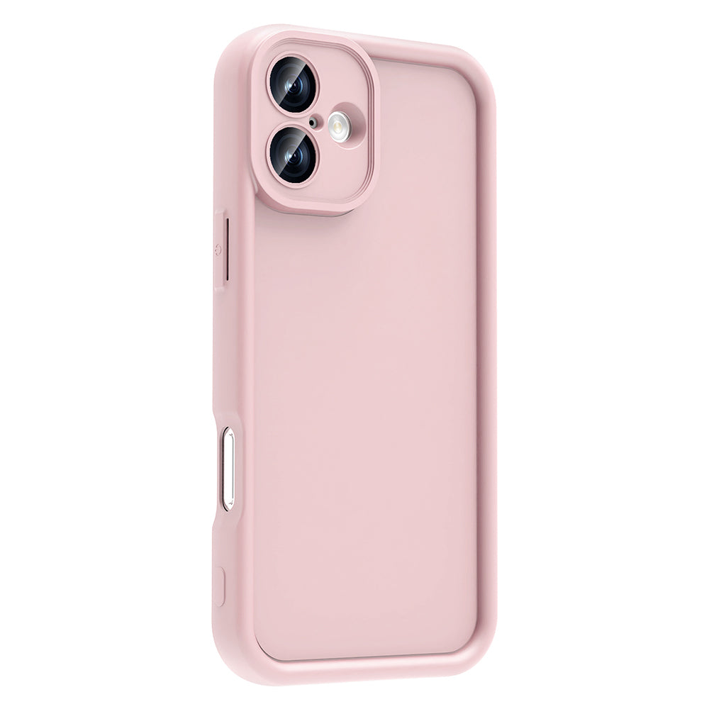 Apple iPhone 16 Plus Camera Protected Case Zore Pineapple Cover Pink