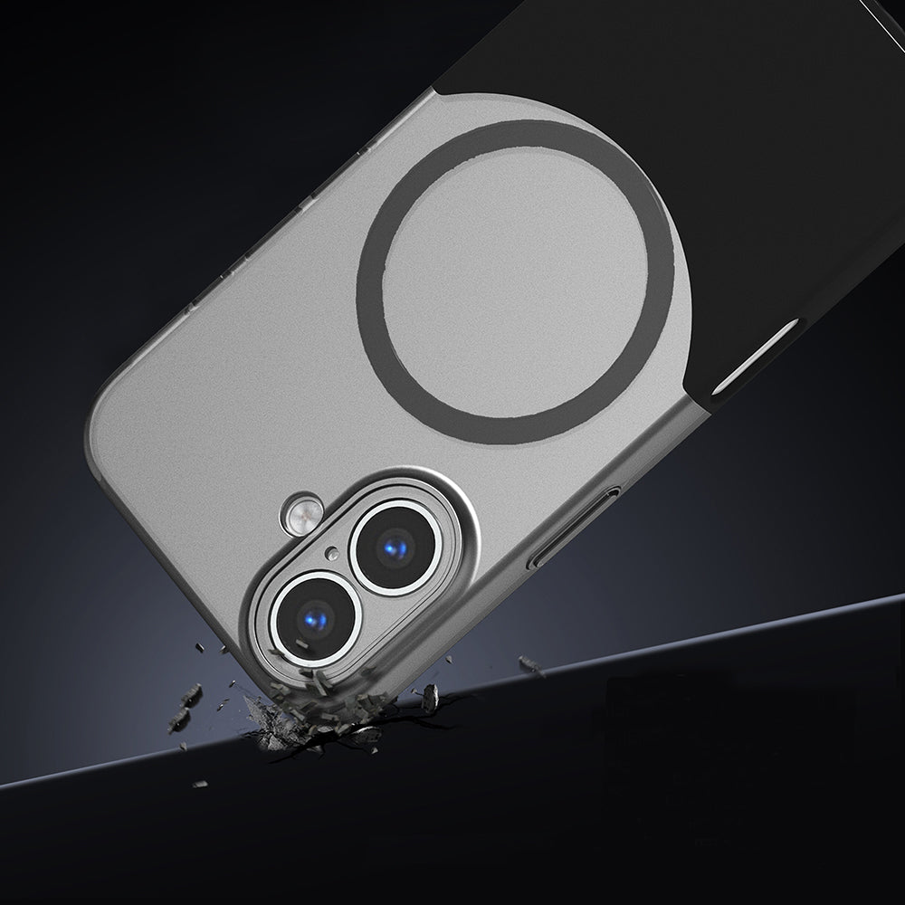 Apple iPhone 16 Plus Case M-Safe Charging Magnetic Zore Double Cover Gray