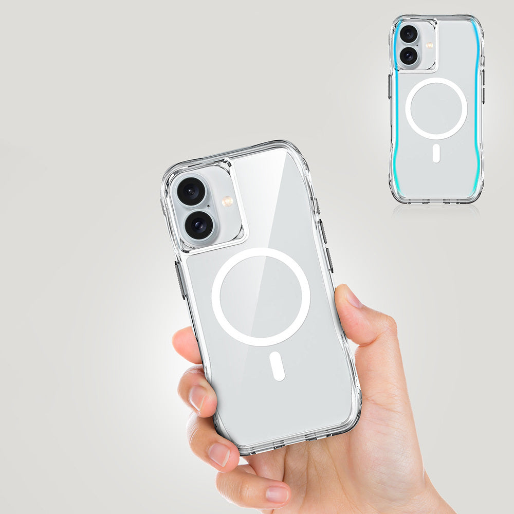 Apple iPhone 16 Plus Case M-safe Charging Feature Airbag Transparent Zore Thin Cover Transparent