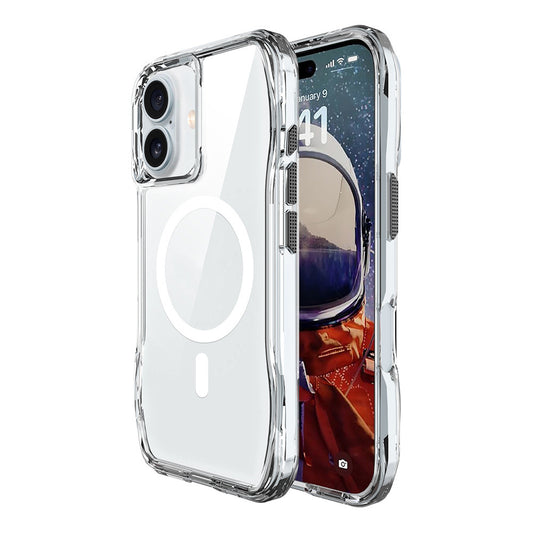 Apple iPhone 16 Plus Case M-safe Charging Feature Airbag Transparent Zore Thin Cover Transparent