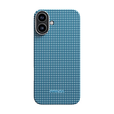 Apple iPhone 16 Plus Kılıf M-safe Şarj Özellikli Aramid Fiber Pitaka Ultra-Slim Classic Serisi Ocean Blue Kapak Mavi