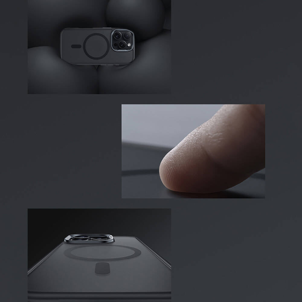 Apple iPhone 16 Plus Kılıf M-safe Şarj Özellikli Benks Mist Protective Kapak Siyah
