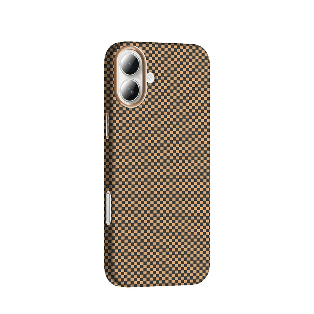 Apple iPhone 16 Plus Case with M-safe Charging Function, Carbon Fiber Look Zore Gros Cover, Navy Blue 