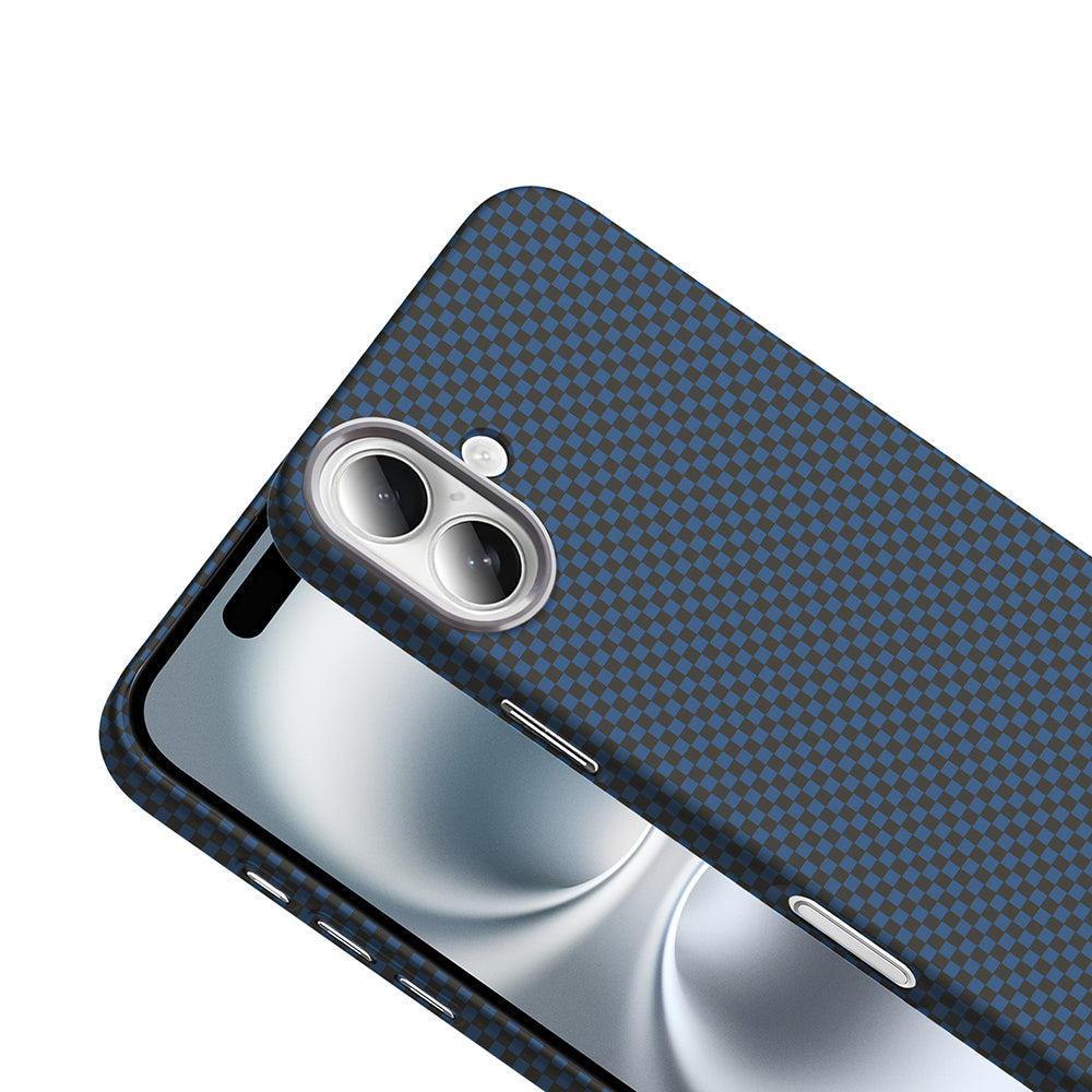 Apple iPhone 16 Plus Case with M-safe Charging Function Carbon Fiber Look Zore Gros Cover Black 