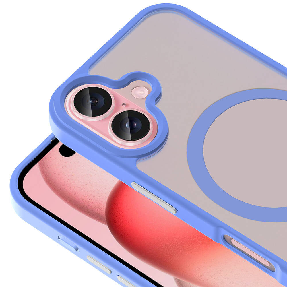 Apple iPhone 16 Plus Case with M-safe Charging Function, Matte Back Surface, Zore Sio Cover, Rose Brown 