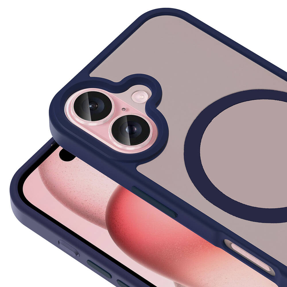 Apple iPhone 16 Plus Case with M-safe Charging Function, Matte Back Surface, Zore Sio Cover, Rose Brown 