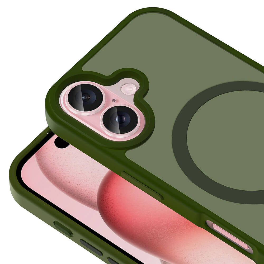 Apple iPhone 16 Plus Case with M-safe Charging Function, Matte Back Surface, Zore Sio Cover, Rose Gold 