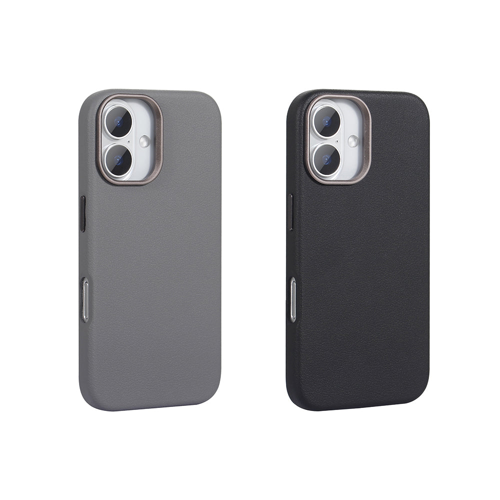 Apple iPhone 16 Plus Case M-safe Charging Function PU Leather Zore Adora Cover Gray