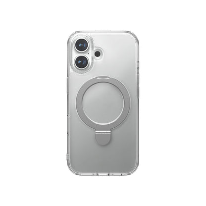 Apple iPhone 16 Plus Kılıf M-safe Şarj Özellikli Raptic Air Stand Serisi Buzlu Transparan Tasarımlı Standlı Kapak Şeffaf