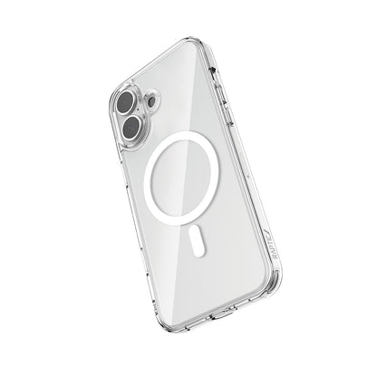 Apple iPhone 16 Plus Kılıf M-safe Şarj Özellikli Raptic Crystal M-safe Serisi Şeffaf Kapak Şeffaf