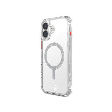 Apple iPhone 16 Plus Kılıf M-safe Şarj Özellikli Şeffaf Airbag Tasarımlı Skinarma Saido Kapak Siyah