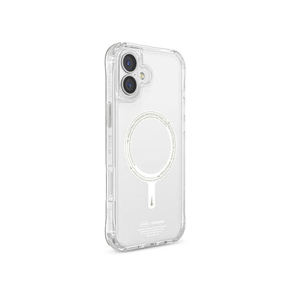 Apple iPhone 16 Plus Kılıf M-safe Şarj Özellikli Şeffaf Airbag Tasarımlı Skinarma Saido Nightglow Kapak Şeffaf