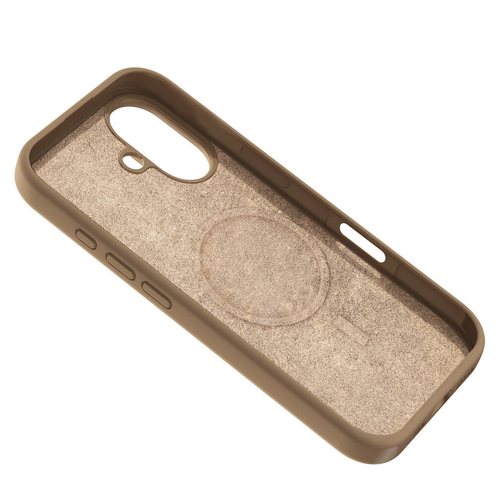 Apple iPhone 16 Plus Case with M-Safe Charging Feature, Liquid Technology, Erasable Hard Zore Kiwi Cover, Natural Titanium