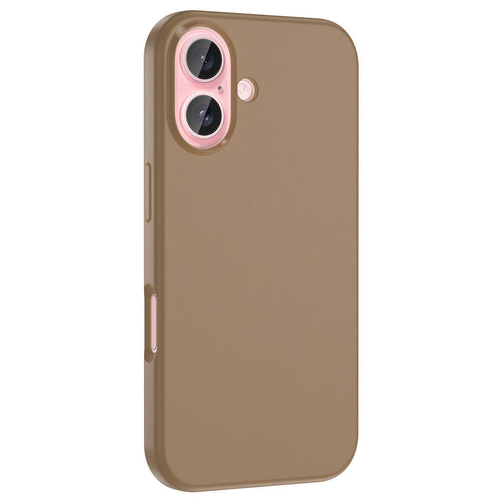 Apple iPhone 16 Plus Case with M-Safe Charging Feature, Liquid Technology, Erasable Hard Zore Kiwi Cover, Natural Titanium