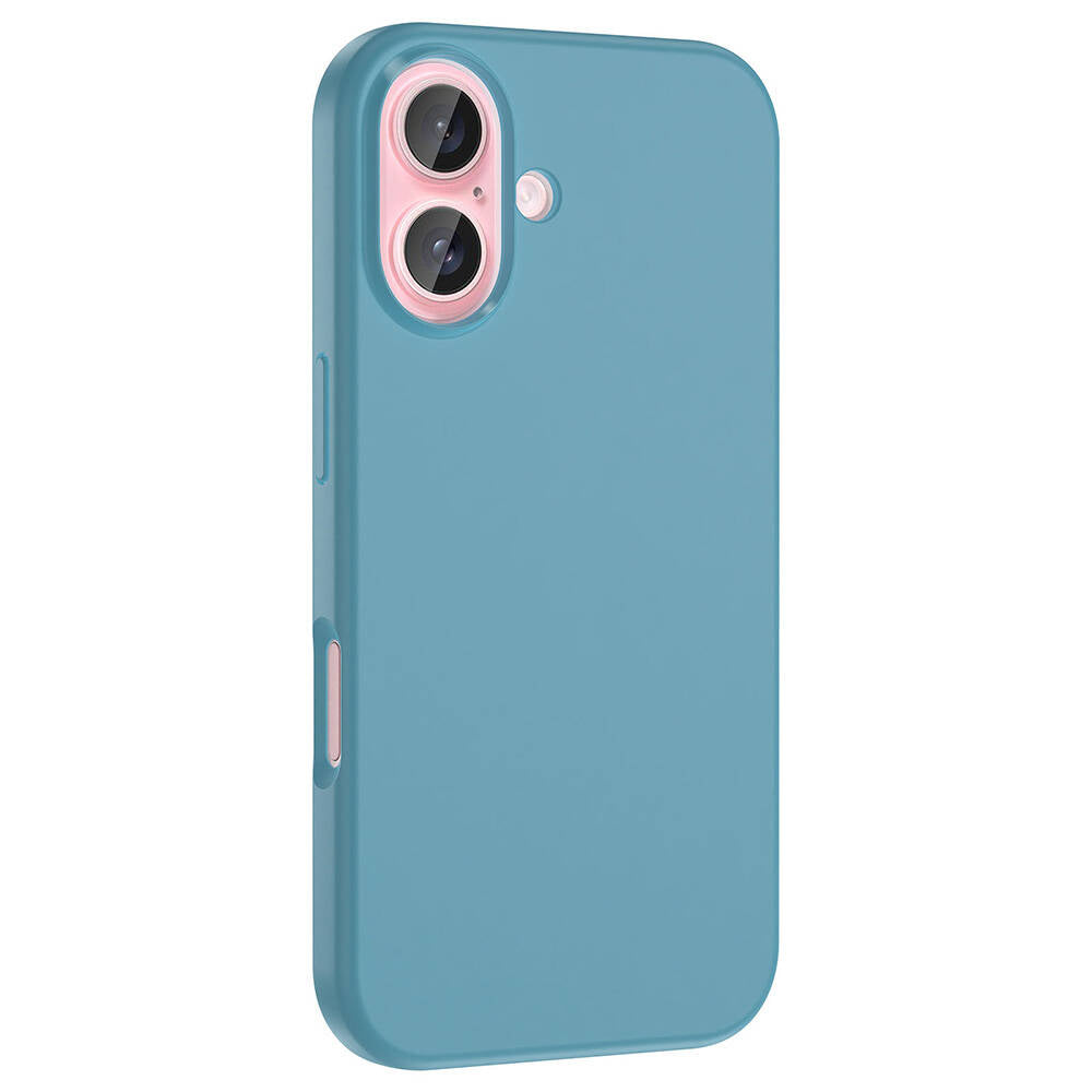 Apple iPhone 16 Plus Case with M-Safe Charging Feature, Liquid Technology, Erasable Hard Zore Kiwi Cover, Rose Gold