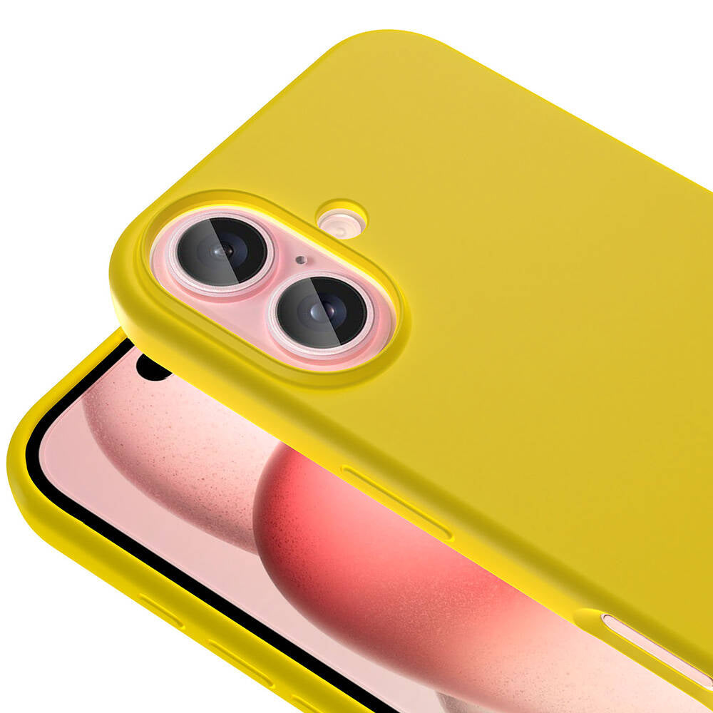 Apple iPhone 16 Plus Case with M-Safe Charging Feature, Liquid Technology, Erasable Hard Zore Kiwi Cover, Black