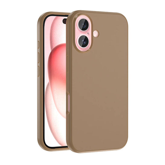 Apple iPhone 16 Plus Case with M-Safe Charging Feature, Liquid Technology, Erasable Hard Zore Kiwi Cover, Desert Titanium