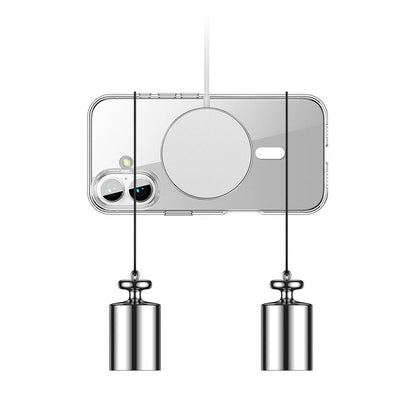 Apple iPhone 16 Plus Kılıf M-safe Şarj Özellikli Transparan Sert PC Wlons Pita Kapak Şeffaf