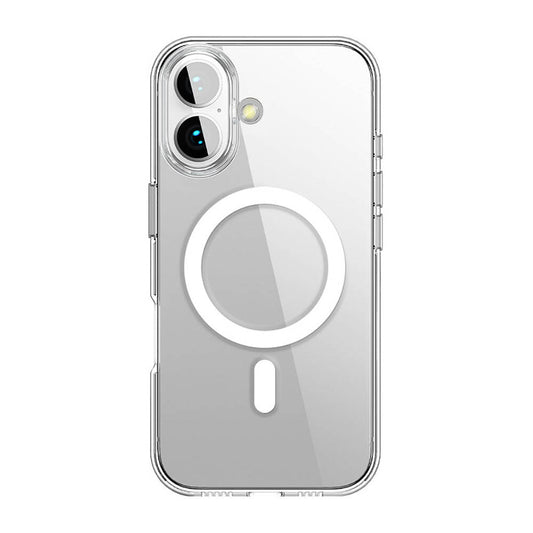 Apple iPhone 16 Plus Kılıf M-safe Şarj Özellikli Transparan Sert PC Wlons Pita Kapak Şeffaf