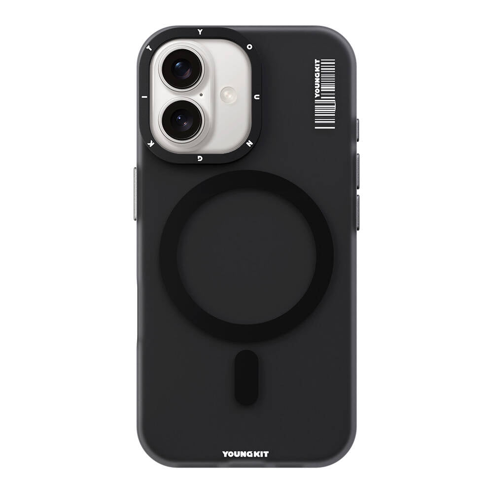 Apple iPhone 16 Plus Case M-safe Charging Feature Youngkit Hidden Sand Series Cover Black 