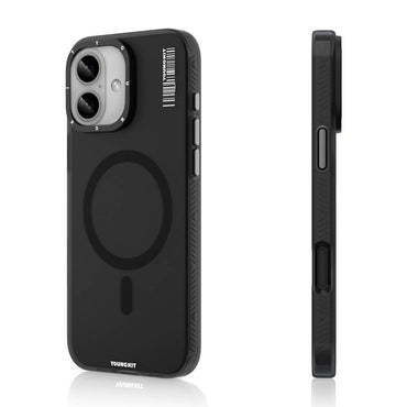 Apple iPhone 16 Plus Case M-safe Charging Feature Youngkit Hidden Sand Series Cover Black 