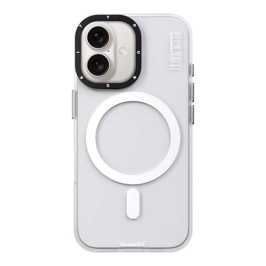 Apple iPhone 16 Plus Case M-safe Charging Feature Youngkit Hidden Sand Series Cover White 