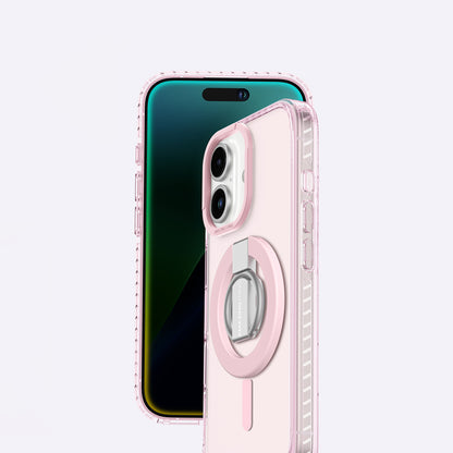 Apple iPhone 16 Plus Kılıf M-safe Şarj Özellikli Yüzük Standlı Amazingthing Titan Pro Serisi Kapak Siyah