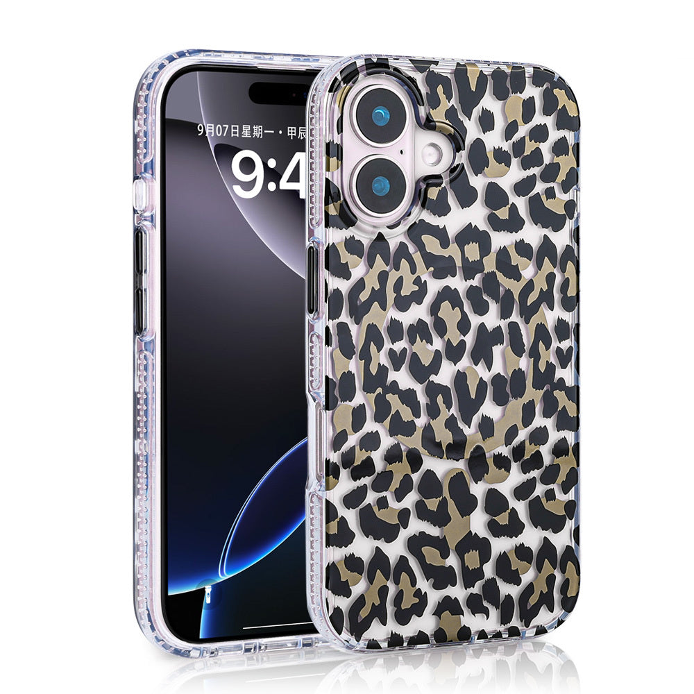 Apple iPhone 16 Plus Case Zore Jago Cover with M-Safe Charging Feature Black-Brown 