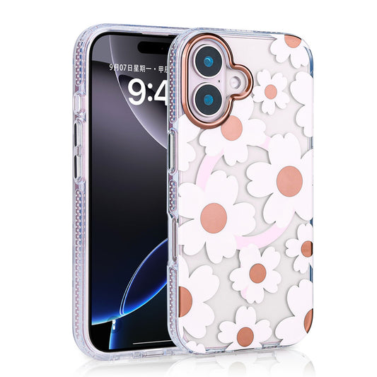 Apple iPhone 16 Plus Case Zore Papat Pink Cover with M-safe Charging Feature