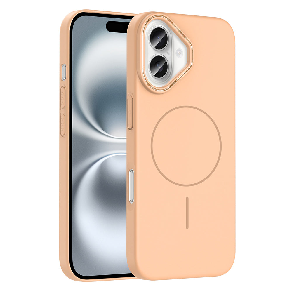 Apple iPhone 16 Plus Case Zore Ruby Hard Cover Gray with M-safe Charging Feature 