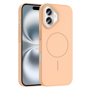 Apple iPhone 16 Plus Case Zore Ruby Hard Cover Gray with M-safe Charging Feature 