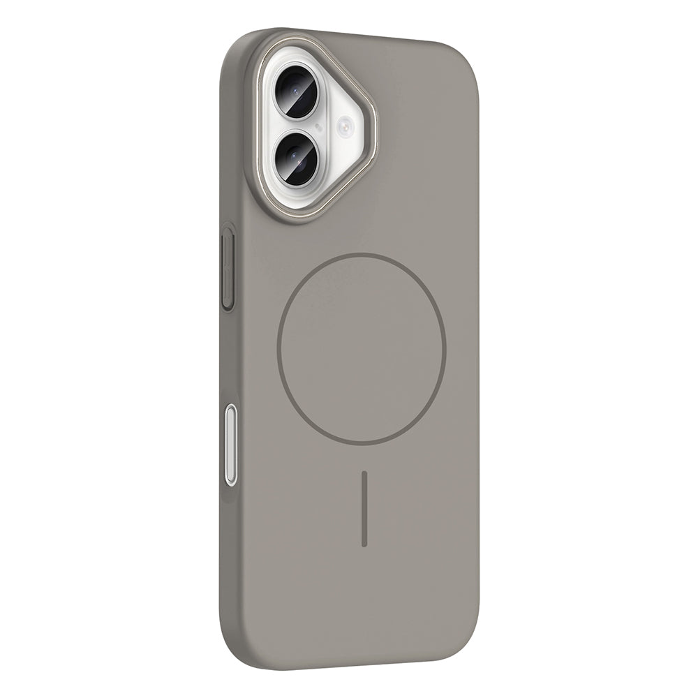 Apple iPhone 16 Plus Case Zore Ruby Hard Cover Desert Titanium with M-Safe Charging Function 