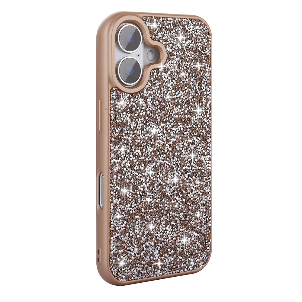 Apple iPhone 16 Plus Case Shiny Stone Design Zore Diamond Cover Pink