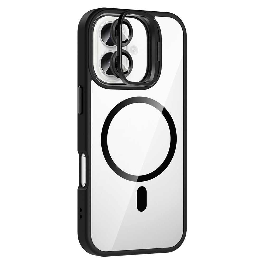 Apple iPhone 16 Plus Case with Stand and Camera Lens Gift, M-Safe Charging Feature, Zore Etro Cover Desert Titanium 