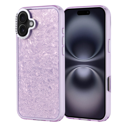 Apple iPhone 16 Plus Case Stone Design Zore Door Cover Lilac 