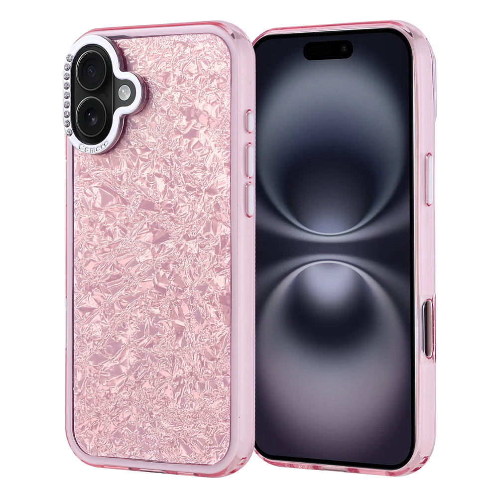 Apple iPhone 16 Plus Case Stone Design Zore Door Cover Pink 