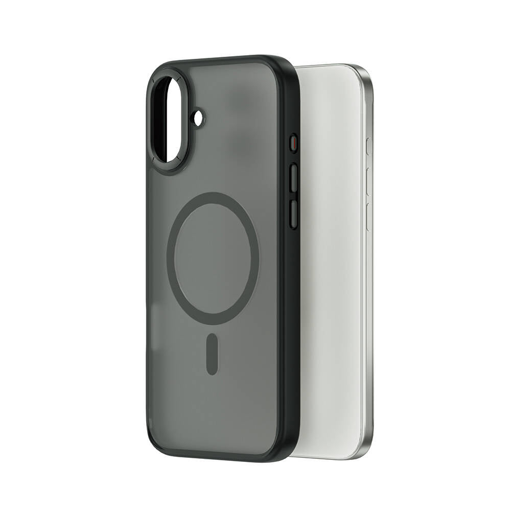 Apple iPhone 16 Plus Case Wiwu FGG-012 ArmorPro Series M-safe Charging Feature Fingerprint-Proof Case Black 