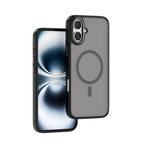 Apple iPhone 16 Plus Case Wiwu FGG-012 ArmorPro Series M-safe Charging Feature Fingerprint-Proof Case Black 