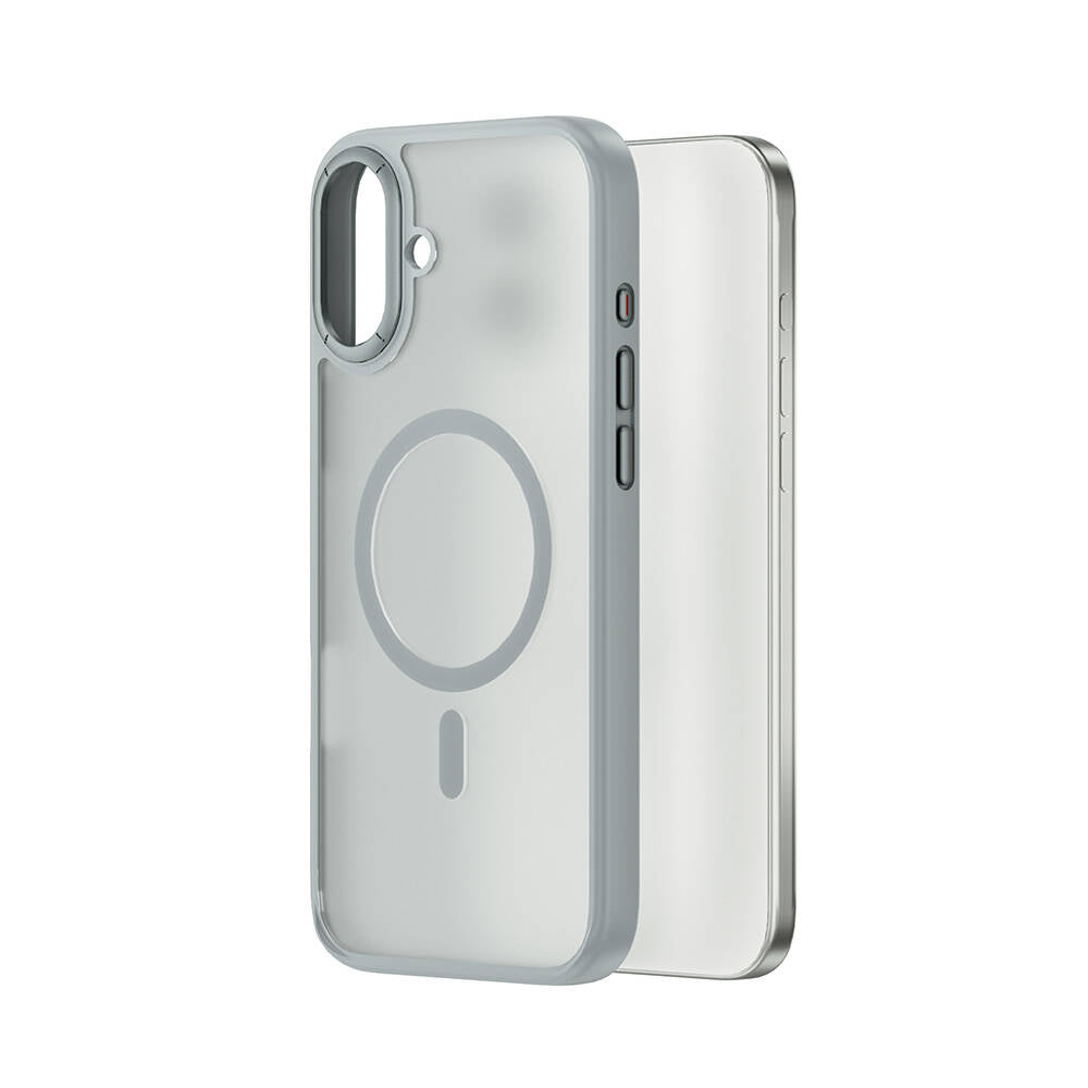 Apple iPhone 16 Plus Case Wiwu FGG-012 ArmorPro Series M-safe Charging Feature Fingerprint-Proof Case Black 