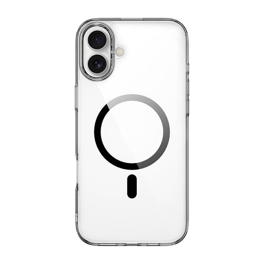Apple iPhone 16 Plus Case Wiwu MCC-101 iShield Pro Series Crystal Hard PC Cover with M-safe Charging Feature Black 